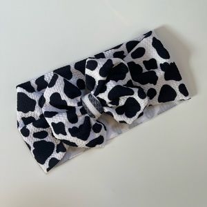 Baby girl | cow print | head wrap bow